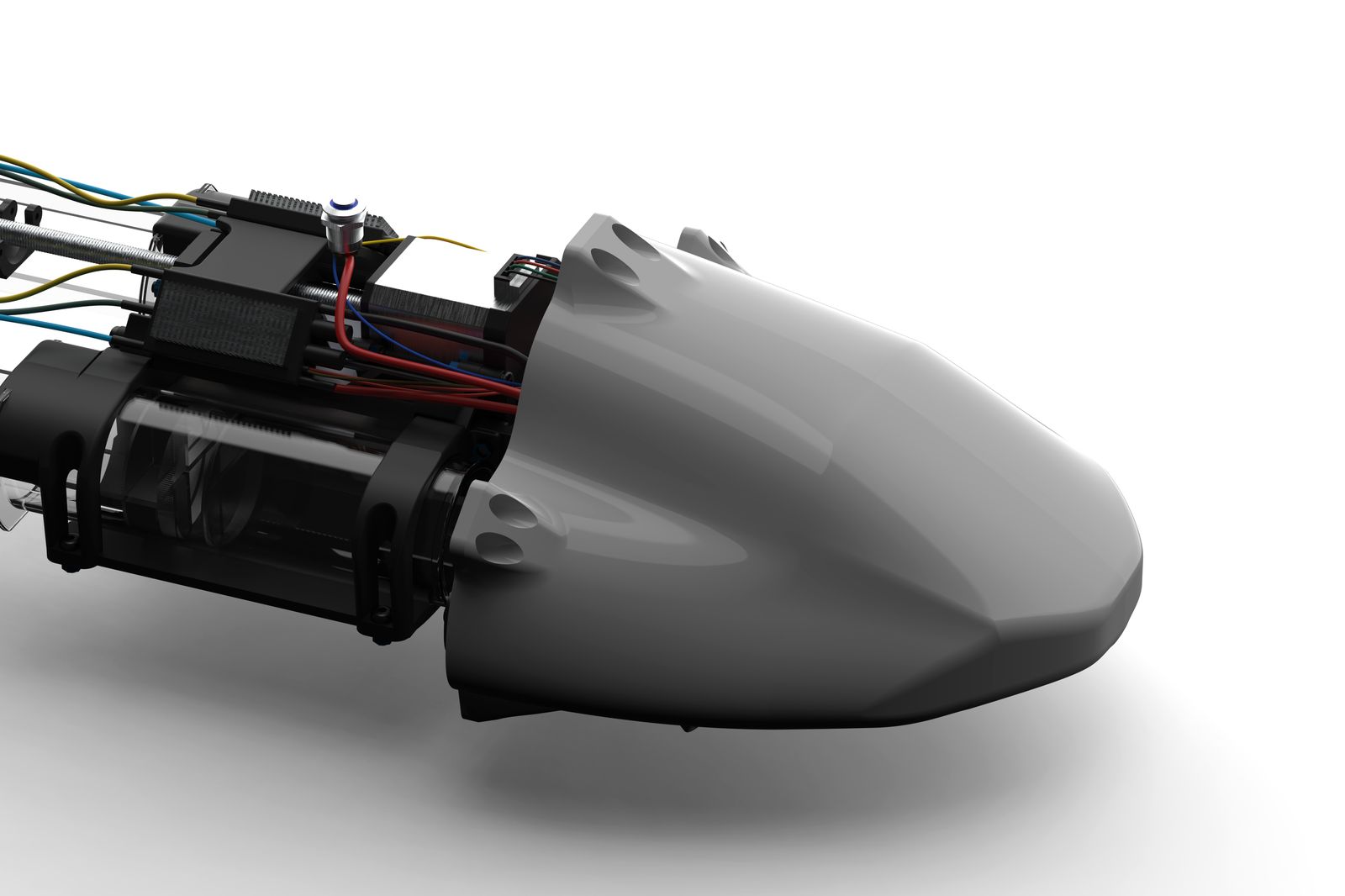 Dowr-1 nose cone fitted over the forward internals
